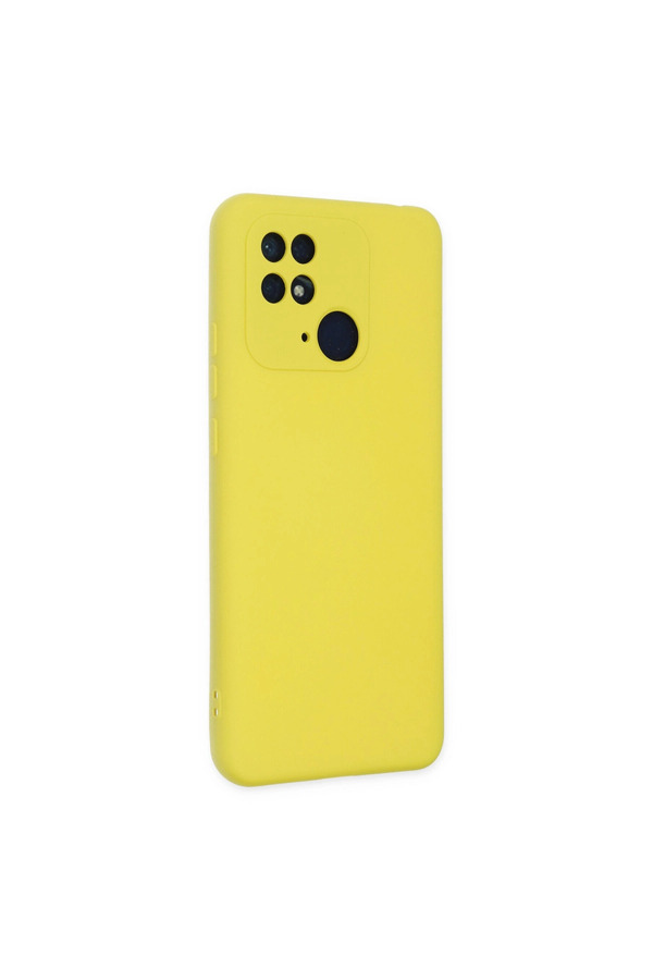Evimdeyokyok Xiaomi Redmi 10C Kılıf Nano İçi Kadife Silikon - Sarı