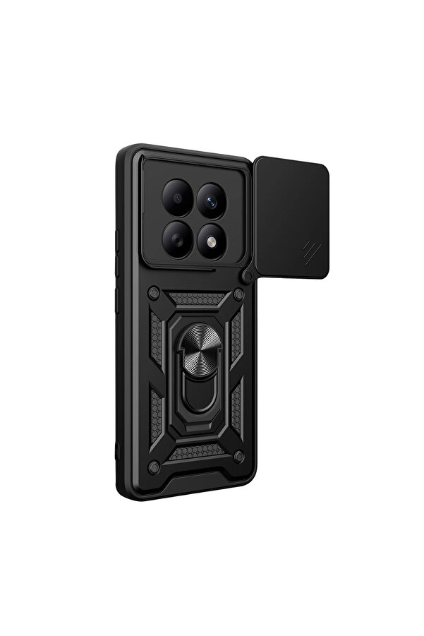 Evi̇mdeyokyok Xi̇aomi̇ Redmi̇ Note 15 4G Pars Lens Yüzüklü Si̇li̇kon - Si̇yah