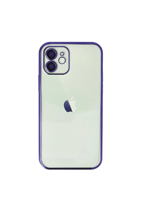 Evi̇mdeyokyok Apple İphone 12 Kılıf Razer Lensli̇ Si̇li̇kon - Mor
