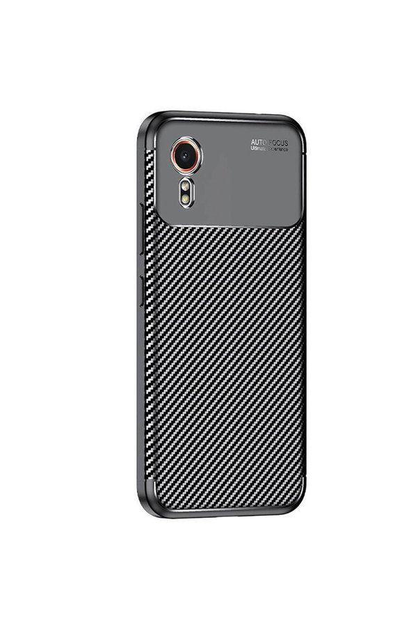 Evimdeyokyok Samsung Galaxy Xcover 7 Kılıf Auto Focus Karbon Kapak - Siyah