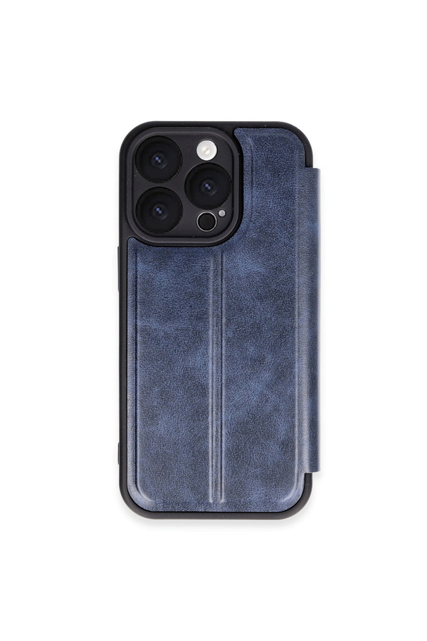 Evi̇mdeyokyok Apple İphone 16 Pro Kılıf Fli̇p Cover - Laci̇vert