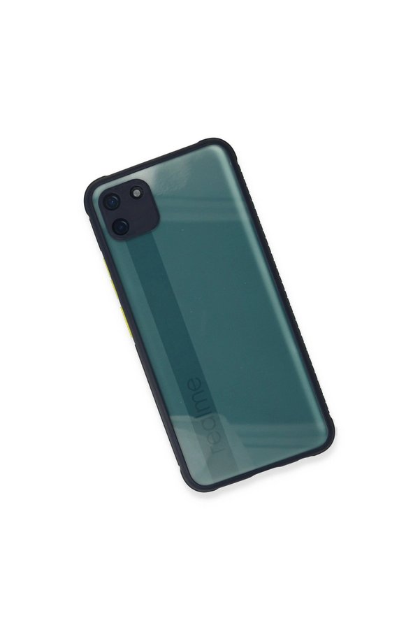 Evi̇mdeyokyok Realme C11 Kılıf Mi̇ami̇ Şeffaf Si̇li̇kon - Laci̇vert