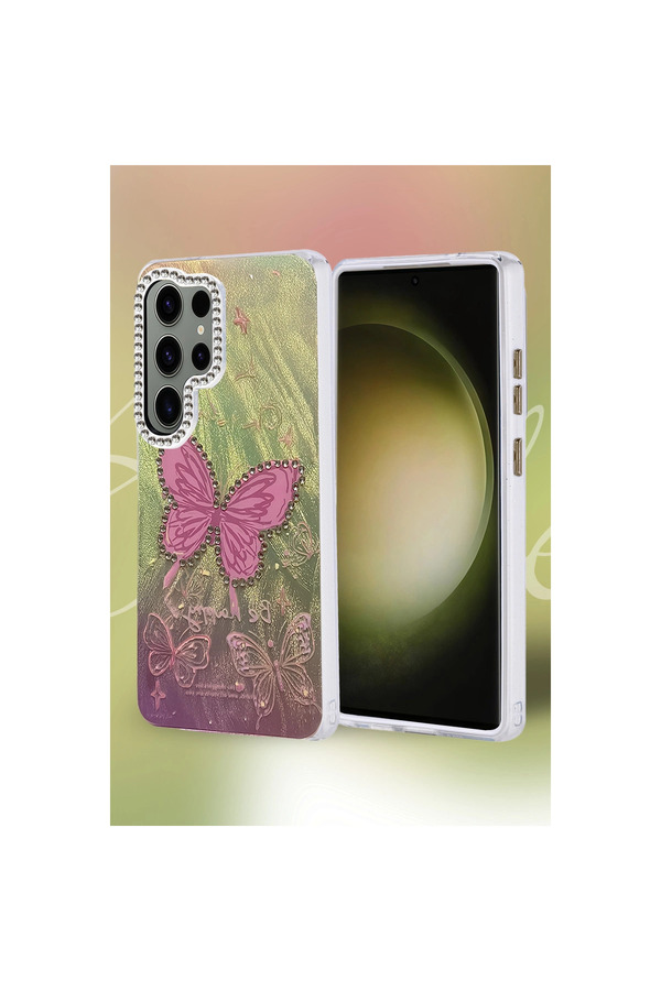 Evi̇mdeyokyok Samsung Galaxy S25 Ultra Kılıf Blade Aynalı Desenli̇ Kapak - Desen 1