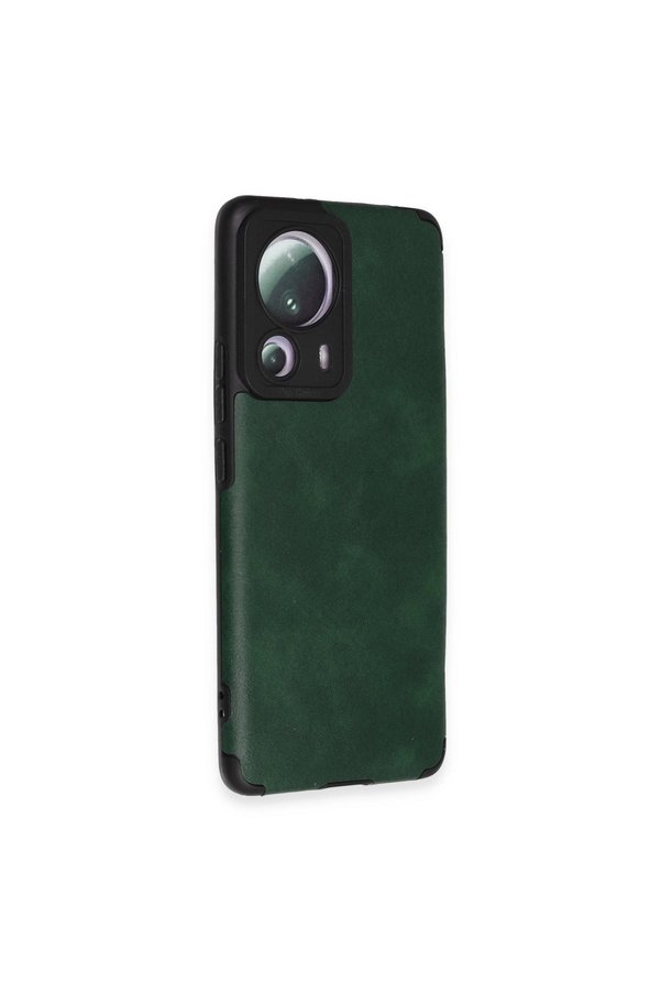 Evimdeyokyok Xiaomi Mi 13 Lite Kılıf Loop Deri Silikon - Yeşil