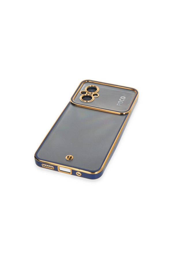 Evi̇mdeyokyok Xi̇aomi̇ Poco M5 Kılıf Li̇va Lens Si̇li̇kon - Mavi̇