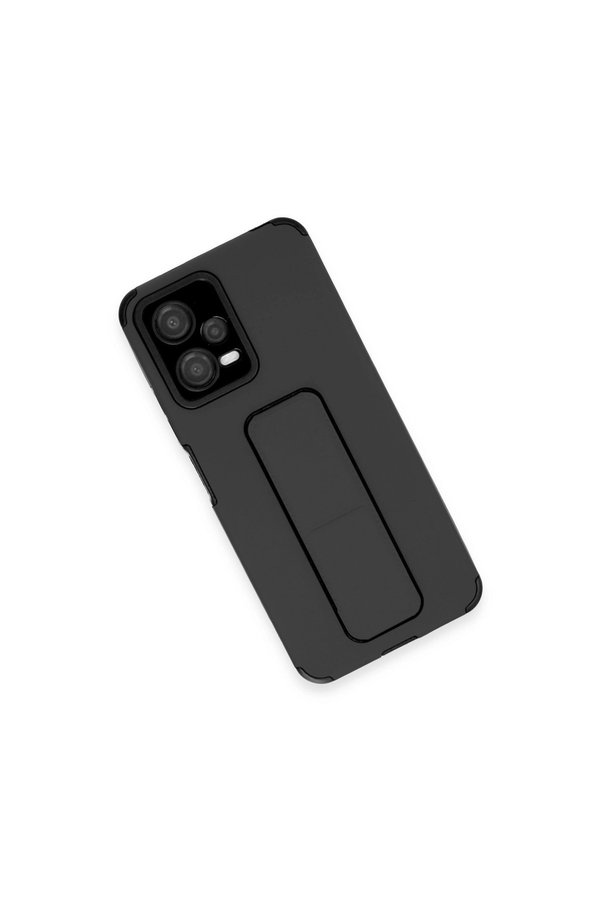 Evimdeyokyok Xiaomi Poco X5 5G Kılıf Mega Standlı Silikon - Siyah