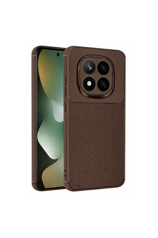 Evi̇mdeyokyok Xi̇aomi̇ Redmi̇ Note 15 Pro 5G Auto Focus Karbon Kapak - Kahverengi̇
