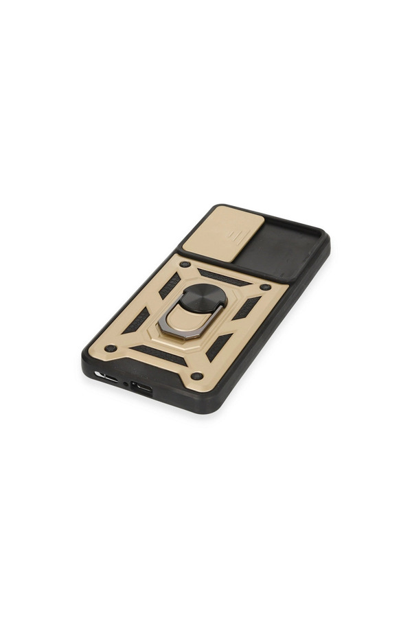 Evi̇mdeyokyok Xi̇aomi̇ Mi̇ 12T Pro Kılıf Pars Lens Yüzüklü Si̇li̇kon - Gold