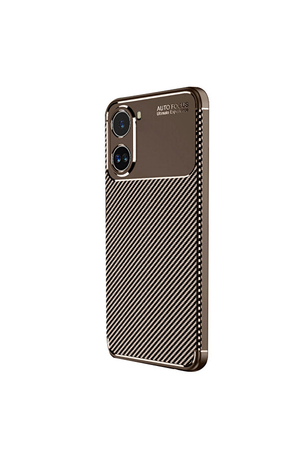 Evi̇mdeyokyok Xi̇aomi̇ Poco X7 Pro Kılıf Auto Focus Karbon Kapak - Kahverengi̇