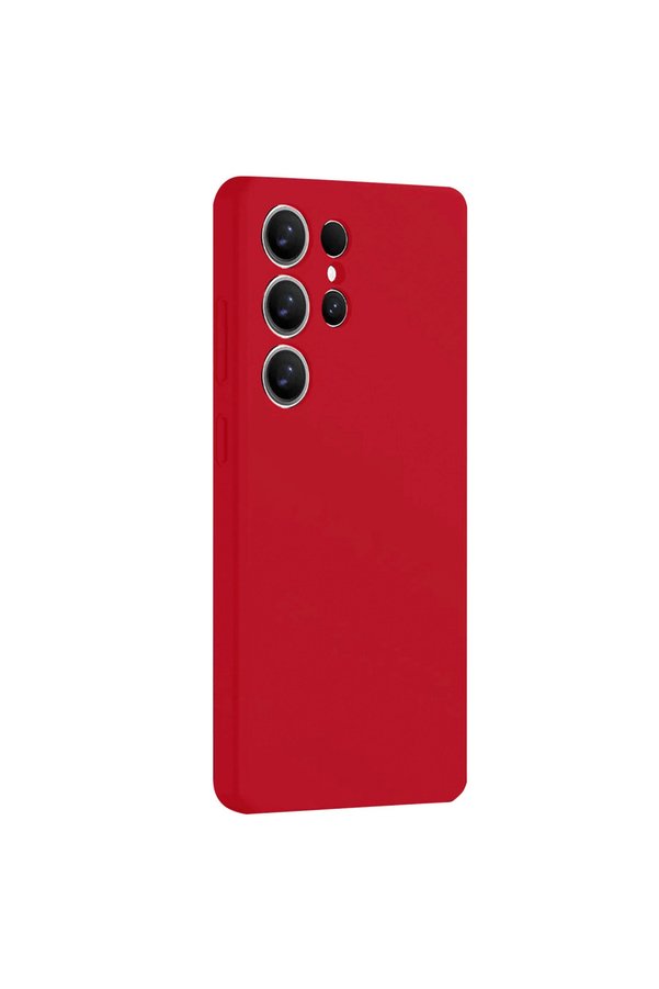 Evimdeyokyok Samsung Galaxy S25 Ultra Kılıf Nano İçi Kadife Silikon - Kırmızı