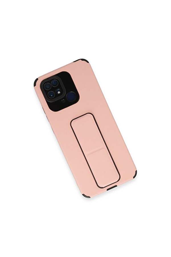 Evi̇mdeyokyok Xi̇aomi̇ Redmi̇ 10C Kılıf Mega Standlı Si̇li̇kon - Pudra