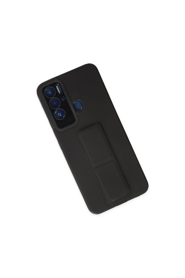Evi̇mdeyokyok Tecno Pova Neo Kılıf Mega Standlı Si̇li̇kon - Si̇yah