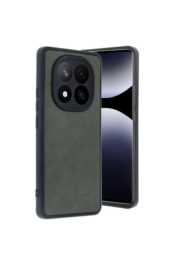 Evimdeyokyok Xiaomi Redmi Note 14 Pro 5G Kılıf Aras Deri Kapak - Koyu Yeşil