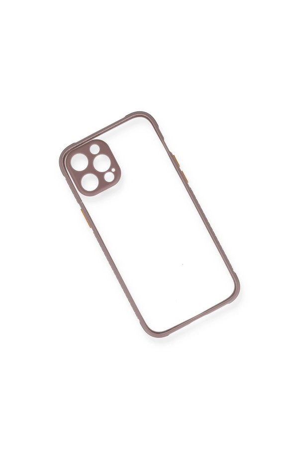 Evimdeyokyok Apple İphone 12 Pro Kılıf Miami Şeffaf Silikon - Açık Mor
