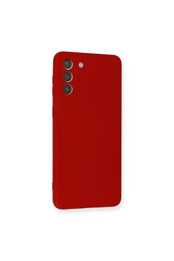 Evimdeyokyok Samsung Galaxy S21 Plus Kılıf Nano İçi Kadife Silikon - Kırmızı