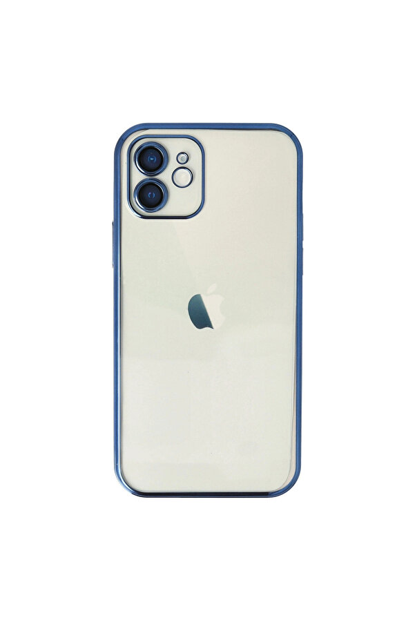Evi̇mdeyokyok Apple İphone 12 Kılıf Razer Lensli̇ Si̇li̇kon - Laci̇vert