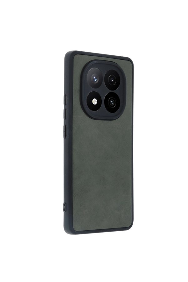 Evimdeyokyok Xiaomi Redmi Note 14 Pro 5G Kılıf Aras Deri Kapak - Koyu Yeşil