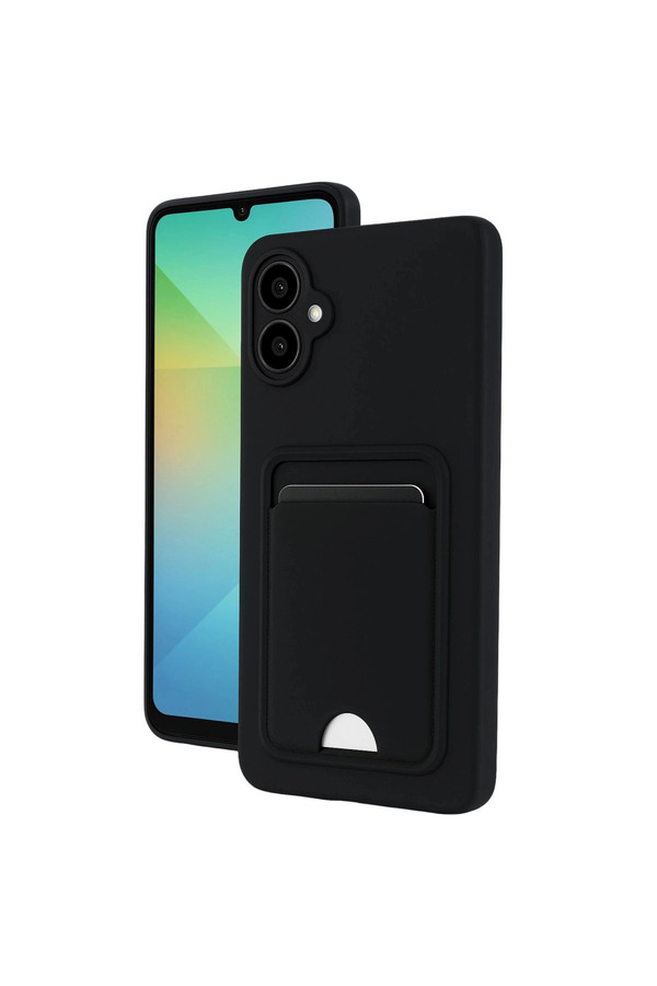 Evi̇mdeyokyok Samsung Galaxy A06 Kılıf Kelvi̇n Kartvi̇zi̇tli̇ Si̇li̇kon - Si̇yah