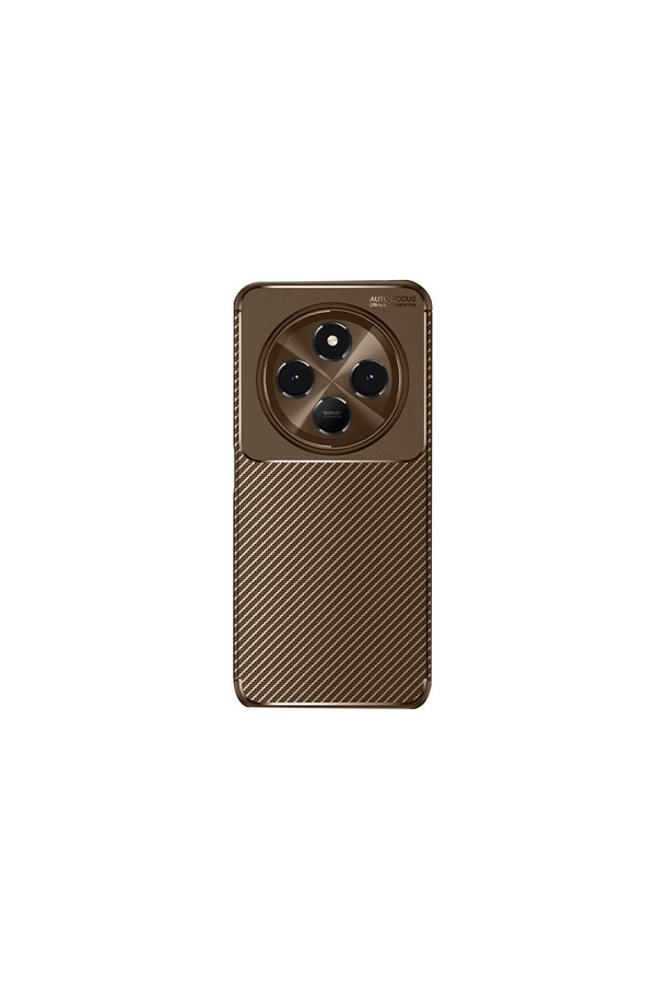 Evi̇mdeyokyok Xi̇aomi̇ Redmi̇ 14C Kılıf Auto Focus Karbon Kapak - Kahverengi̇