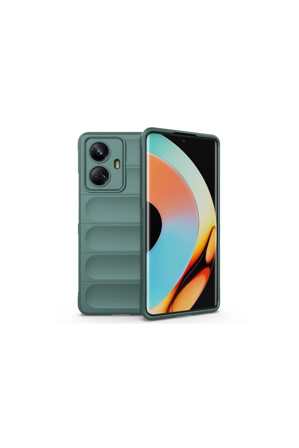 Evimdeyokyok Realme 10 Pro 5G Kılıf Optimum Silikon - Koyu Yeşil