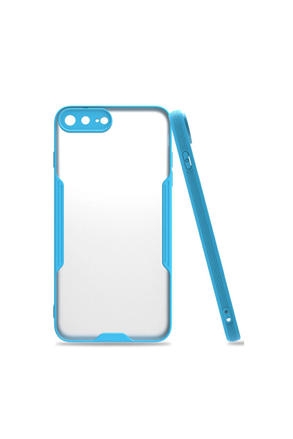 Evi̇mdeyokyok Apple İphone 7 Plus Kılıf Plati̇n Si̇li̇kon - Mavi̇