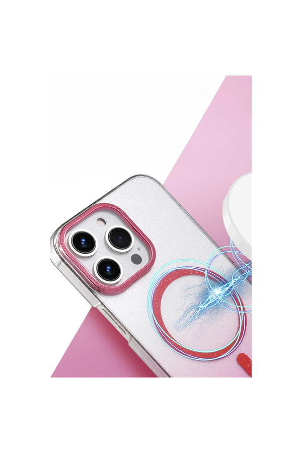 Evi̇mdeyokyok Apple İphone 16 Pro Glossy Magsafe Kapak - Pembe