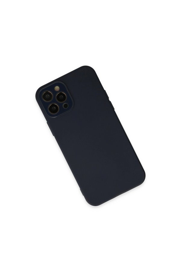 Evimdeyokyok Apple İphone 12 Pro Kılıf Lansman Glass Kapak - Lacivert