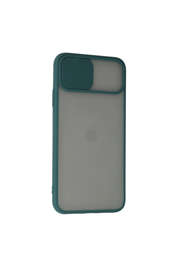 Evi̇mdeyokyok Apple İphone 11 Pro Kılıf Palm Buzlu Kamera Sürgülü Si̇li̇kon - Yeşi̇l