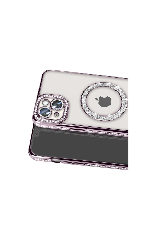 Evi̇mdeyokyok Apple İphone 15 Kılıf Joke Si̇mli̇ Magneti̇csafe Kılıf - Deri̇n Mor