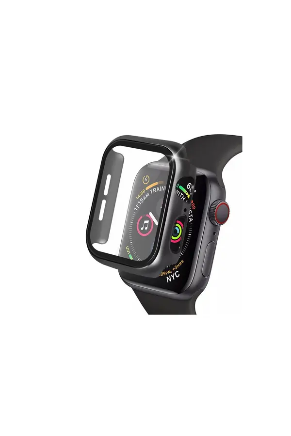 Evi̇mdeyokyok Apple Watch 38Mm Camlı Kasa Ekran Koruyucu - Si̇yah