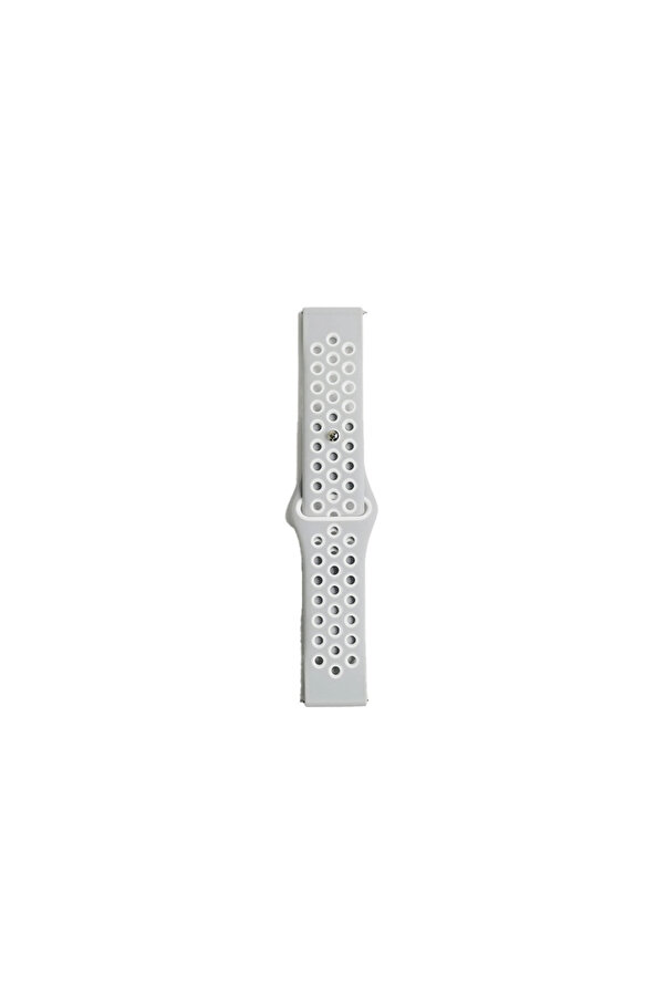 Evi̇mdeyokyok Watch 20Mm Spor Deli̇kli̇ Kordon - Gri̇-Beyaz