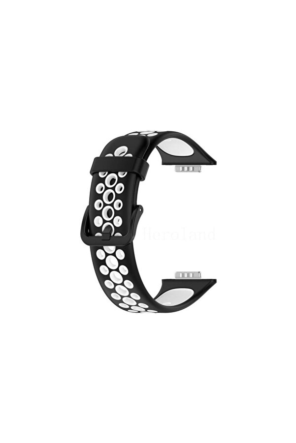 Evi̇mdeyokyok Huawei̇ Watch Fi̇t 2 Spor Deli̇kli̇ Kordon - Si̇yah-Beyaz