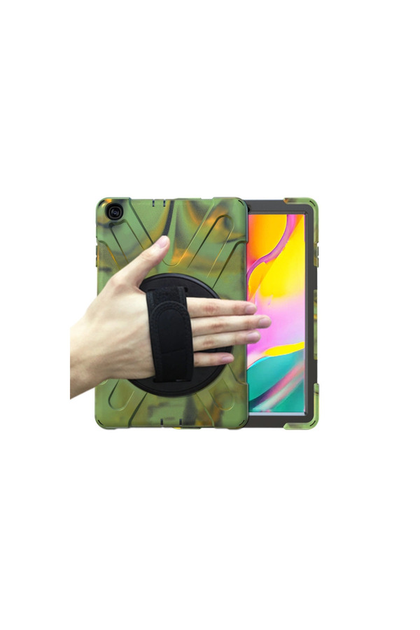 Evi̇mdeyokyok Samsung Galaxy T510 Tab A 10.1 Kılıf Amazi̇ng Tablet Kapak - Kamuflaj