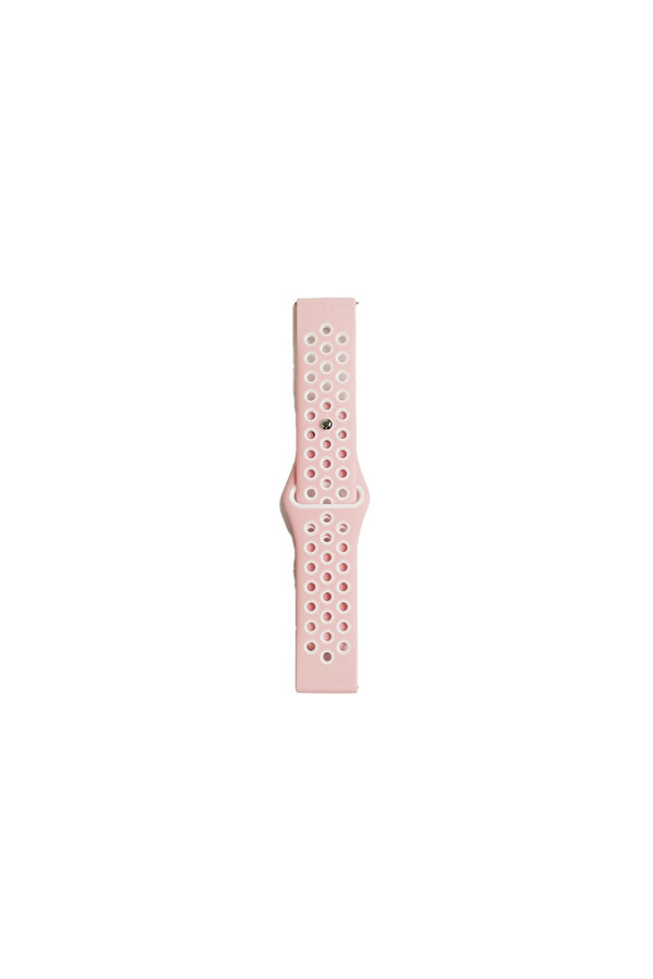 Evi̇mdeyokyok Watch 22Mm Spor Deli̇kli̇ Kordon - Pembe-Beyaz