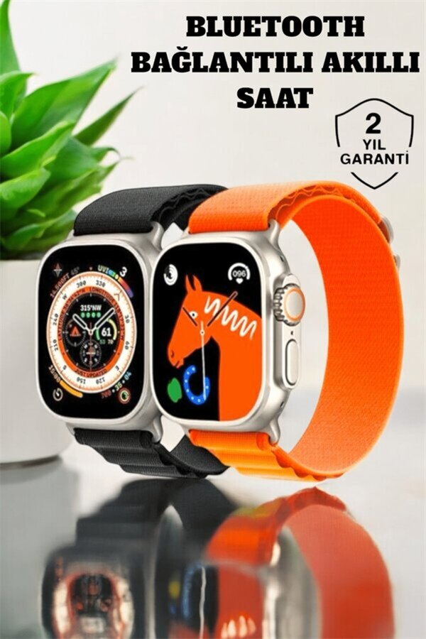 Geneloem Bluetooth Bağlantılı 49Mm Dokunmatik Akıllı Saat Sağlık Ve Spor Takip Özelli - Korbx2545-52