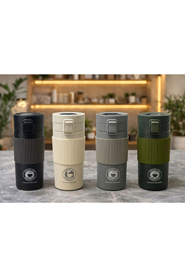 Evi̇mdeyokyok 350 Ml Paslanmaz Çeli̇k Termos Dereceli̇ Mug - Sızdırmaz Kapaklı Çi̇ft Katmanlı Dereceli̇ Termos Alk4626