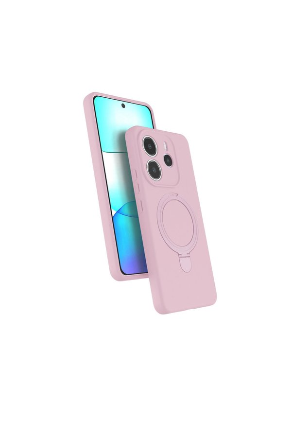 Evimdeyokyok Xiaomi Redmi Note 14 4G Regal Magsafe Standlı Kapak - Açık Pembe