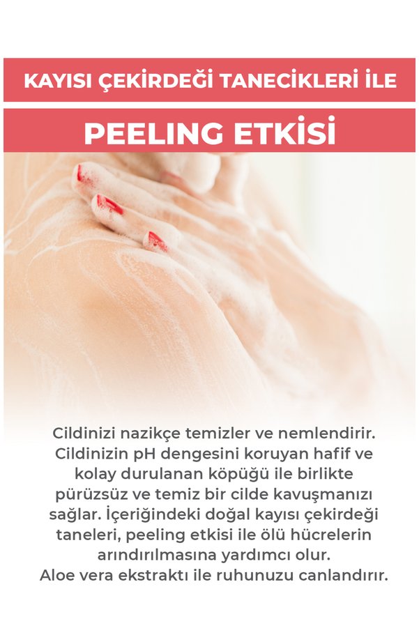Ab-ı Gül Aleo Vera Body Peeling Doğal Kayısı Çekirdeği Tanecikleri 250 Ml