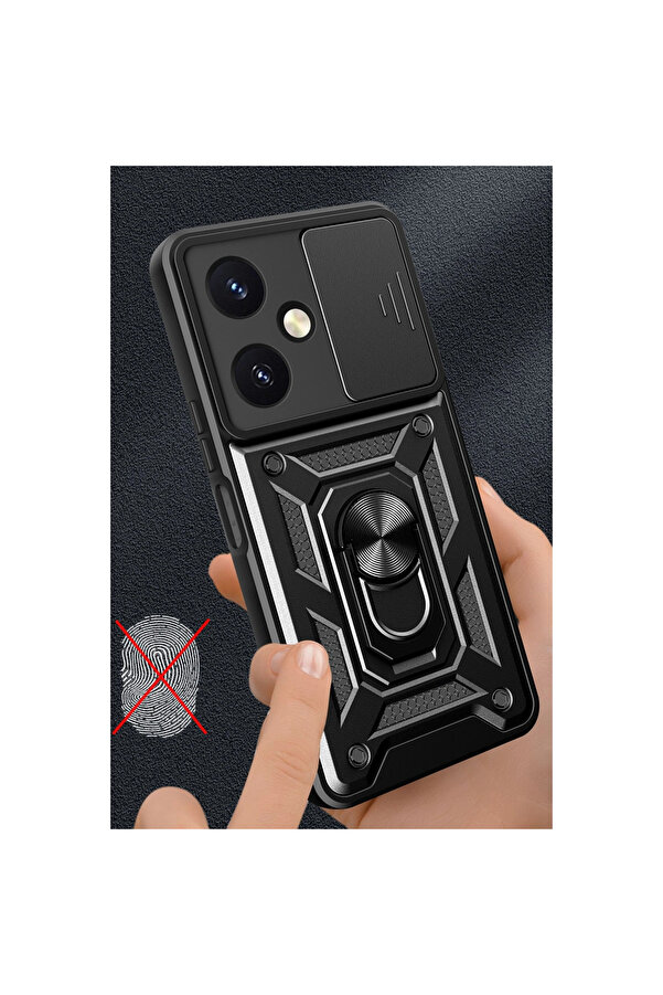 Evi̇mdeyokyok Vi̇vo Y27 Kılıf Pars Lens Yüzüklü Si̇li̇kon - Yeşi̇l