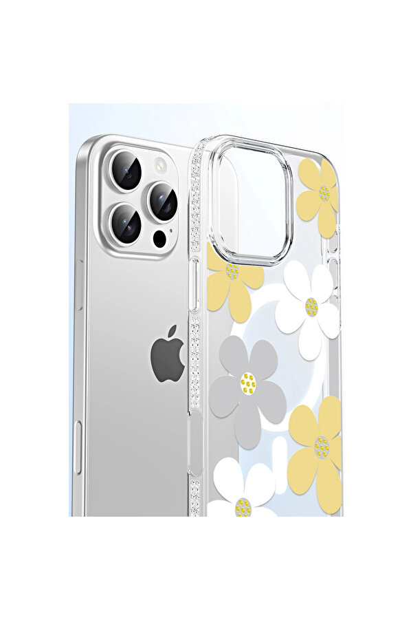 Evi̇mdeyokyok Joko Apple İphone 16 Pro Max Floral Magsafe Kapak - Pembe