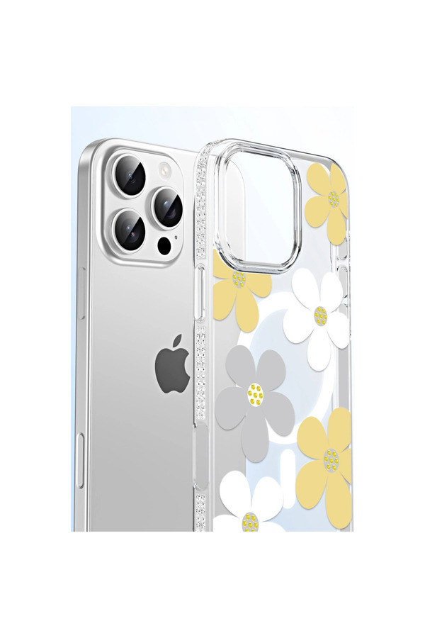 Evi̇mdeyokyok Joko Apple İphone 16 Pro Max Floral Magsafe Kapak - Beyaz