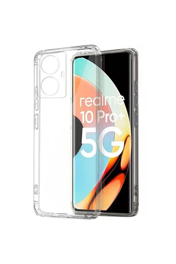 Evi̇mdeyokyok Realme 10 Pro Plus 5G Kılıf Lüx Şeffaf Si̇li̇kon