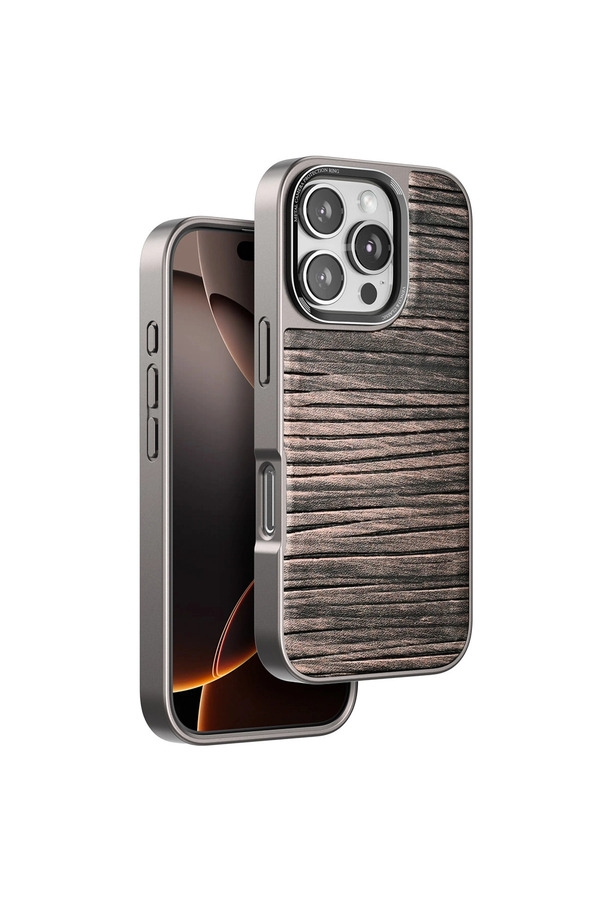 Evi̇mdeyokyok Venco Apple İphone 16 Pro Wave Kapak - Kahverengi̇