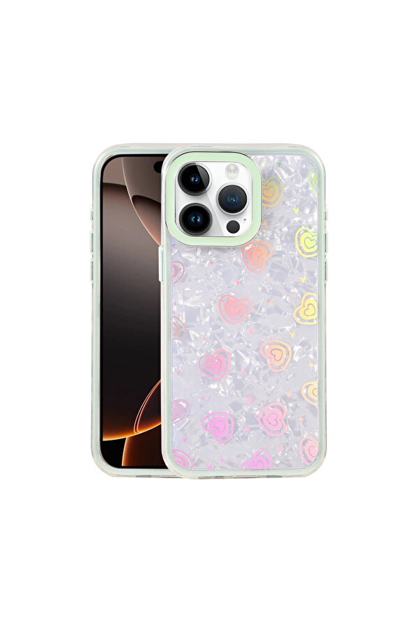 Evi̇mdeyokyok Apple İphone 14 Pro Max Lumi̇ Desenli̇ Kapak - Yeşi̇l