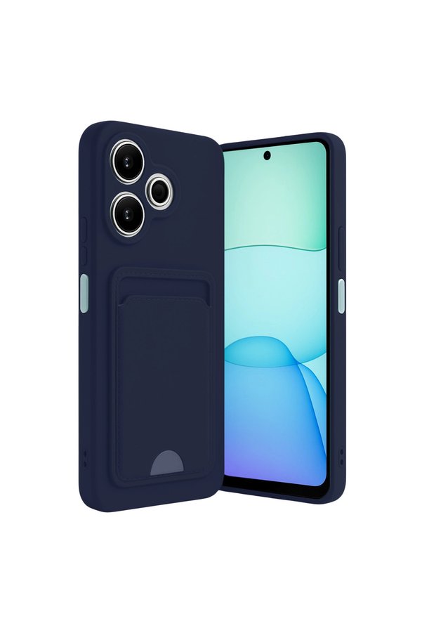 Evimdeyokyok Xiaomi Redmi 13 4G Kılıf Kelvin Kartvizitli Silikon - Lacivert