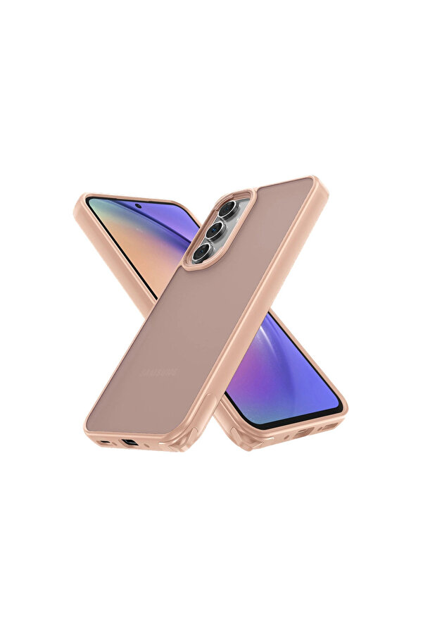 Evi̇mdeyokyok Samsung Galaxy A54 5G Kılıf Elegant Kapak - Pudra