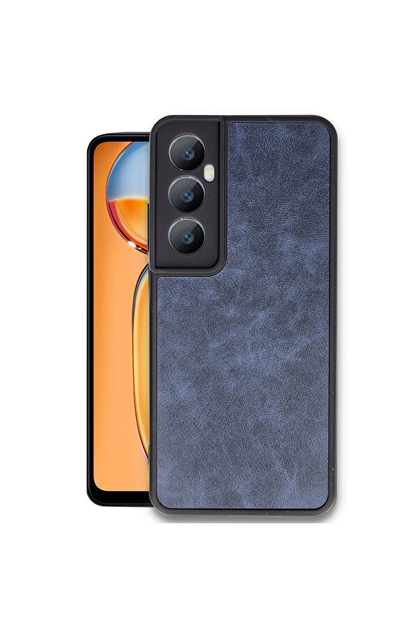 Evi̇mdeyokyok Realme C65 Kılıf Aras Deri̇ Kapak - Laci̇vert