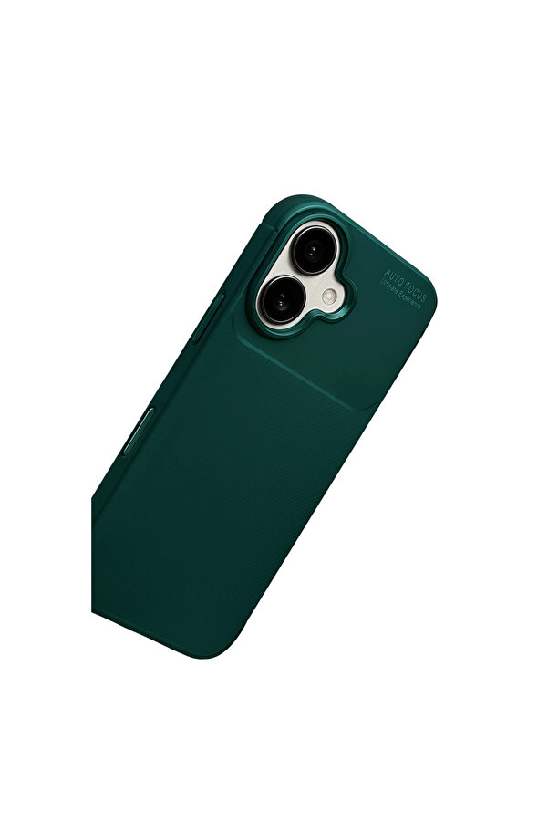 Evi̇mdeyokyok Apple İphone 17 Auto Focus Karbon Kapak - Koyu Yeşi̇l