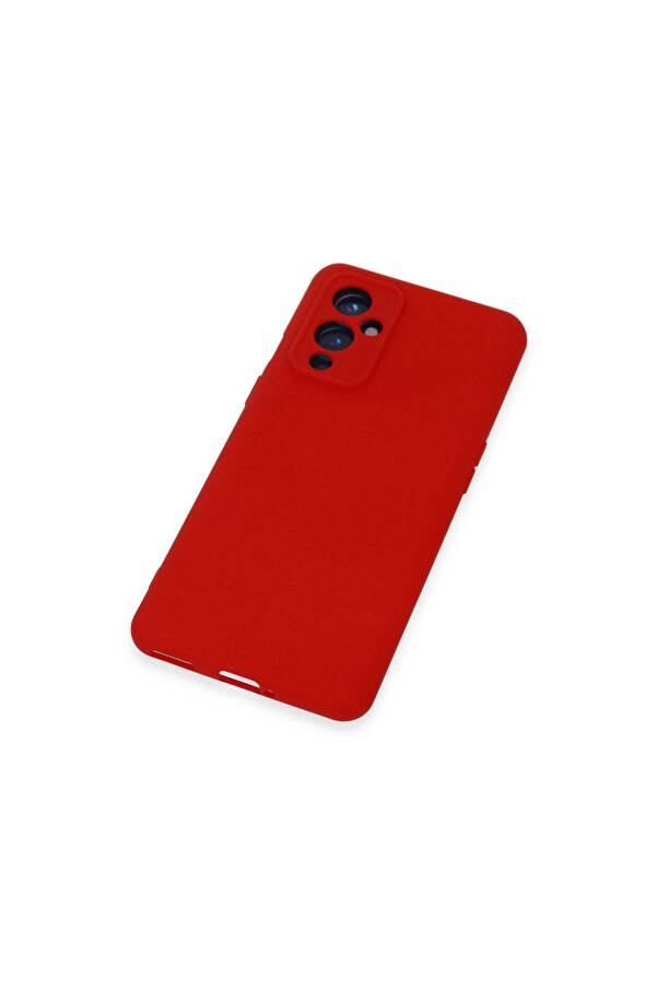 Evi̇mdeyokyok One Plus 9 Kılıf Nano İçi̇ Kadi̇fe Si̇li̇kon - Kırmızı