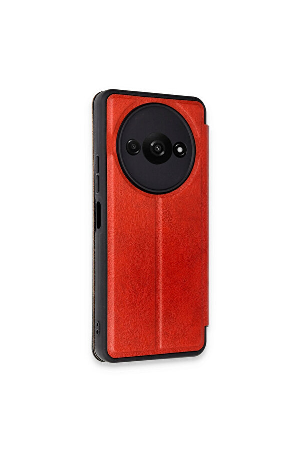 Evi̇mdeyokyok Xi̇aomi̇ Redmi̇ A3 4G Kılıf Fli̇p Cover - Kırmızı
